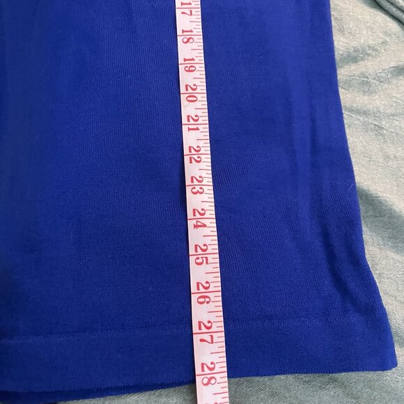 Vintage Olsen Wool Sweater Womens Royal Blue Knit EU 40 Made in Italy Career - Picture 8 of 9